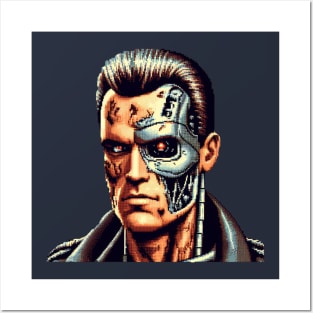 T 800 8Bit Portrait Posters and Art